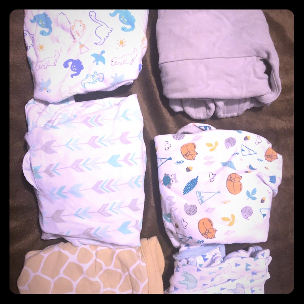 Baby boy swaddles